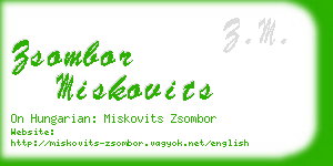 zsombor miskovits business card